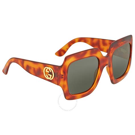 gucci 59mm square sunglasses havana|Gucci brown havana oversized sunglasses.